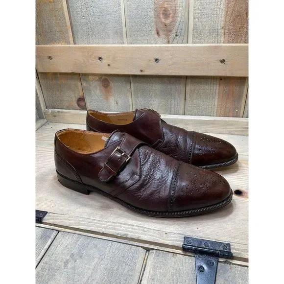 Mezlan men’s shoes genuine full ostrich leather 10.5m brown buckle made in Spain Mezlan Belmonte Men main image 3